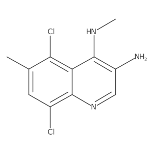 5,8-dichloro-N4,6-dimethylquinoline-3,4-diamine Structure
