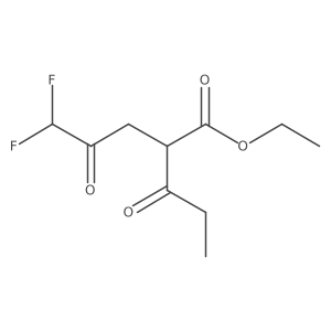 Ethyl 5,5-difluoro-4-oxo-2-propanoylpentanoate Structure