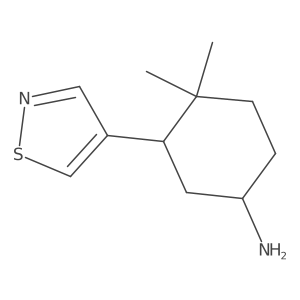 4,4-Dimethyl-3-(1,2-thiazol-4-yl)cyclohexan-1-amine结构式