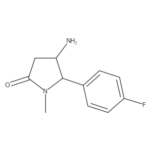 rac-(4R,5S)-4-amino-5-(4-fluorophenyl)-1-methylpyrrolidin-2-one结构式