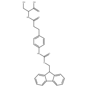 (2R)-2-{3-[4-({[(9H-fluoren-9-yl)methoxy]carbonyl}amino)phenyl]propanamido}-3-hydroxypropanoic acid结构式