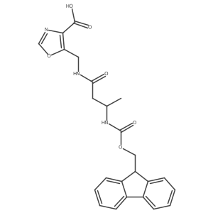 5-{[(3R)-3-({[(9H-fluoren-9-yl)methoxy]carbonyl}amino)butanamido]methyl}-1,3-oxazole-4-carboxylic acid Structure