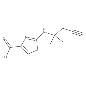 2-[(2-Methylpent-4-yn-2-yl)amino]-1,3-thiazole-4-carboxylic acid Structure