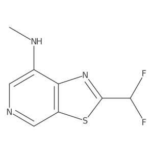 2-(difluoromethyl)-N-methyl-[1,3]thiazolo[5,4-c]pyridin-7-amine结构式