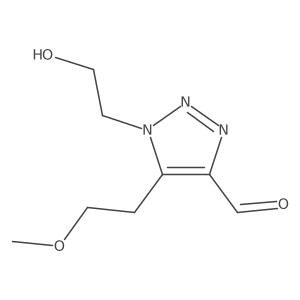 1-(2-hydroxyethyl)-5-(2-methoxyethyl)-1H-1,2,3-triazole-4-carbaldehyde结构式