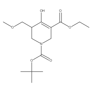 1-(1,1-Dimethylethyl) 3-ethyl 5,6-dihydro-4-hydroxy-5-(methoxymethyl)-1,3(2H)-pyridinedicarboxylate Structure