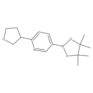 2-(Tetrahydrofuran-3-yl)-5-(4,4,5,5-tetramethyl-1,3,2-dioxaborolan-2-yl)pyridine Structure