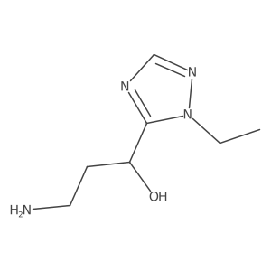 (1R)-3-amino-1-(1-ethyl-1H-1,2,4-triazol-5-yl)propan-1-ol结构式