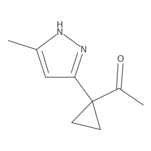 1-[1-(5-methyl-1H-pyrazol-3-yl)cyclopropyl]ethan-1-one Structure