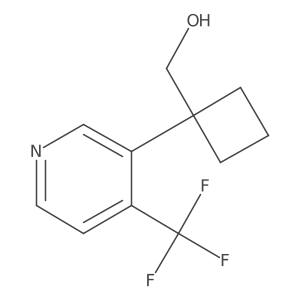 {1-[4-(Trifluoromethyl)pyridin-3-yl]cyclobutyl}methanol结构式