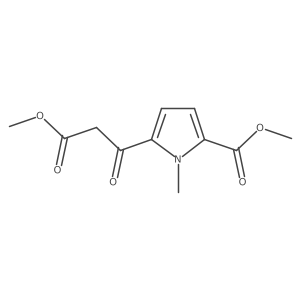 methyl 5-(3-methoxy-3-oxopropanoyl)-1-methyl-1H-pyrrole-2-carboxylate结构式