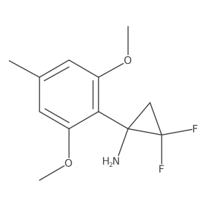 1-(2,6-Dimethoxy-4-methylphenyl)-2,2-difluorocyclopropan-1-amine Structure