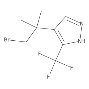 4-(1-bromo-2-methylpropan-2-yl)-3-(trifluoromethyl)-1H-pyrazole Structure
