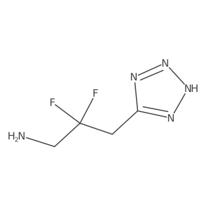 2,2-difluoro-3-(1H-1,2,3,4-tetrazol-5-yl)propan-1-amine结构式