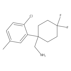 [1-(2-Chloro-5-methylphenyl)-4,4-difluorocyclohexyl]methanamine Structure
