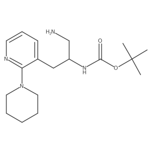 tert-butyl N-{1-amino-3-[2-(piperidin-1-yl)pyridin-3-yl]propan-2-yl}carbamate Structure