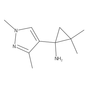 1-(1,3-dimethyl-1H-pyrazol-4-yl)-2,2-dimethylcyclopropan-1-amine Structure
