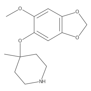 4-[(6-Methoxy-1,3-dioxaindan-5-yl)oxy]-4-methylpiperidine结构式