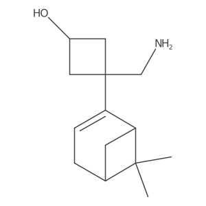 3-(Aminomethyl)-3-{6,6-dimethylbicyclo[3.1.1]hept-2-en-2-yl}cyclobutan-1-ol结构式