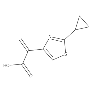 2-(2-Cyclopropyl-1,3-thiazol-4-yl)prop-2-enoic acid结构式
