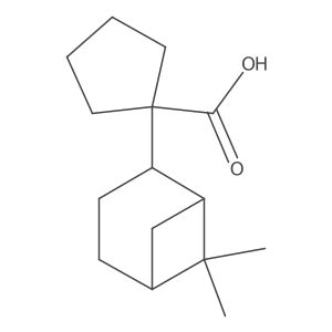 1-{6,6-Dimethylbicyclo[3.1.1]heptan-2-yl}cyclopentane-1-carboxylic acid结构式