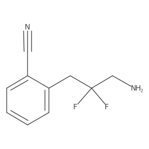 2-(3-Amino-2,2-difluoropropyl)benzonitrile结构式