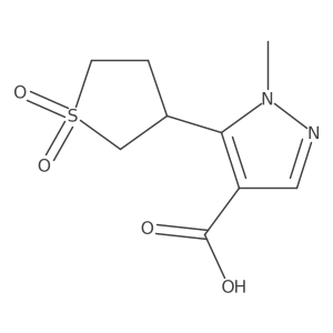 5-(1,1-dioxo-1lambda6-thiolan-3-yl)-1-methyl-1H-pyrazole-4-carboxylic acid结构式