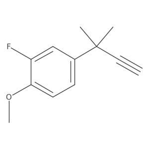 2-Fluoro-1-methoxy-4-(2-methylbut-3-yn-2-yl)benzene结构式