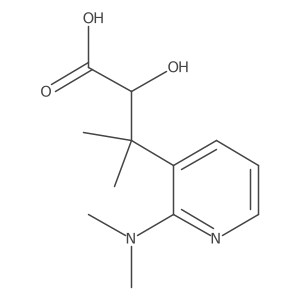 3-[2-(Dimethylamino)pyridin-3-yl]-2-hydroxy-3-methylbutanoic acid结构式