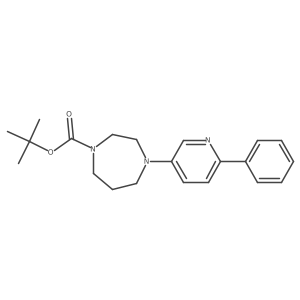1-(6-Phenyl-3-pyridyl)-4-tert-butoxycarbonyl homopiperazine结构式