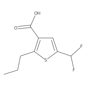 5-(Difluoromethyl)-2-propylthiophene-3-carboxylic acid Structure