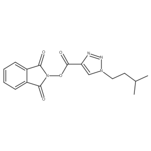 1,3-dioxo-2,3-dihydro-1H-isoindol-2-yl 1-(3-methylbutyl)-1H-1,2,3-triazole-4-carboxylate Structure