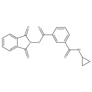 1,3-dioxo-2,3-dihydro-1H-isoindol-2-yl 3-(cyclopropylcarbamoyl)benzoate结构式