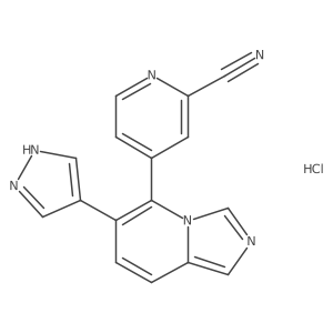 4-(6-(1H-pyrazol-4-yl)imidazo[1,5-a]pyridin-5-yl)picolinonitrile hydrochloride结构式