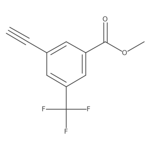 Methyl 3-ethynyl-5-(trifluoromethyl)benzoate结构式