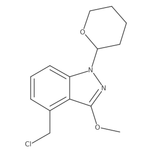 4-(Chloromethyl)-3-methoxy-1-(tetrahydro-2H-pyran-2-yl)-1H-indazole Structure