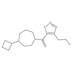 (4-cyclobutyl-1,4-diazepan-1-yl)-(4-propylthiadiazol-5-yl)methanone结构式