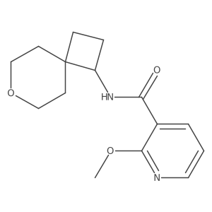2-methoxy-N-(7-oxaspiro[3.5]nonan-1-yl)nicotinamide结构式