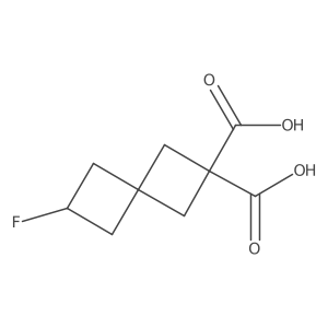 6-Fluorospiro[3.3]heptane-2,2-dicarboxylic acid结构式