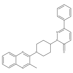2-[1-(3-Methylquinoxalin-2-yl)piperidin-4-yl]-6-phenyl-2,3-dihydropyridazin-3-one结构式