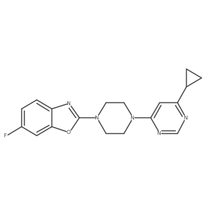 2-[4-(6-Cyclopropylpyrimidin-4-yl)piperazin-1-yl]-6-fluoro-1,3-benzoxazole Structure