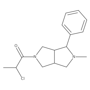 2-Chloro-1-(2-methyl-3-phenyl-1,3,3a,4,6,6a-hexahydropyrrolo[3,4-c]pyrrol-5-yl)propan-1-one结构式