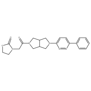 3-{2-Oxo-2-[5-(6-phenylpyridazin-3-yl)-octahydropyrrolo[3,4-c]pyrrol-2-yl]ethyl}-1,3-oxazolidin-2-one Structure