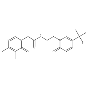 2-(4,5-dimethyl-6-oxo-1,6-dihydropyrimidin-1-yl)-N-{2-[6-oxo-3-(trifluoromethyl)-1,6-dihydropyridazin-1-yl]ethyl}acetamide Structure