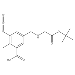 3-Azido-5-({[2-(tert-butoxy)-2-oxoethyl]amino}methyl)-2-methylbenzoic acid结构式