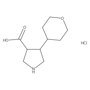 (3S,4S)-4-(Oxan-4-yl)pyrrolidine-3-carboxylic acid;hydrochloride结构式
