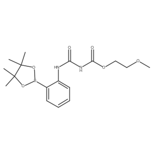 2-methoxyethyl N-{[2-(tetramethyl-1,3,2-dioxaborolan-2-yl)phenyl]carbamoyl}carbamate Structure
