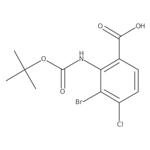 3-Bromo-2-{[(tert-butoxy)carbonyl]amino}-4-chlorobenzoic acid结构式