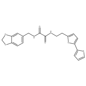 N'-[(2H-1,3-benzodioxol-5-yl)methyl]-N-(2-{[2,2'-bithiophene]-5-yl}ethyl)ethanediamide Structure