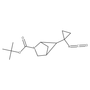 tert-butyl (1S,4R)-5-(1-isocyanatocyclopropyl)-2-azabicyclo[2.1.1]hexane-2-carboxylate结构式
